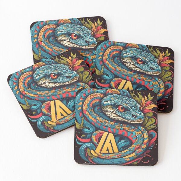 Item preview, Design with a snake. Use the design style of RVCA clothing brand designed and sold by Bitty777.