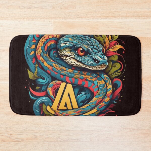 Item preview, Design with a snake. Use the design style of RVCA clothing brand designed and sold by Bitty777.