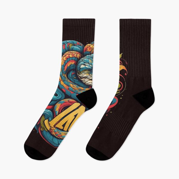Item preview, Design with a snake. Use the design style of RVCA clothing brand designed and sold by Bitty777.