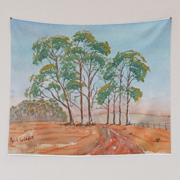 Item preview, Gum Trees Woodlands Lane Bald Hills NSW - Watercolour designed and sold by Paul Gilbert.