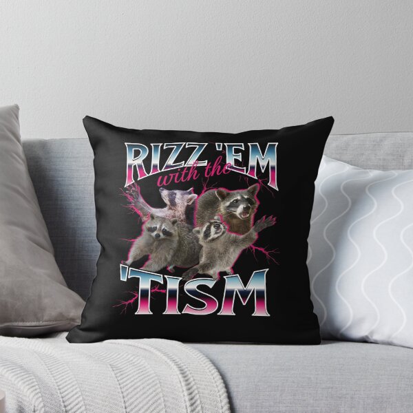 Item preview, Rizz Em With the Tism Meme - Funny Autism Racoon in vintage 90s bootleg style designed and sold by PetNamedPeeve.