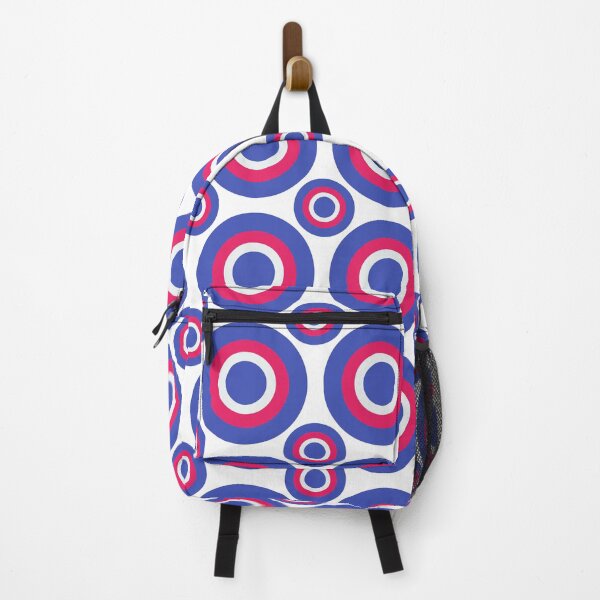 Item preview, Blue White Red Polka Dots Modern Contemporary Print Pattern designed and sold by VioletsnPansies.