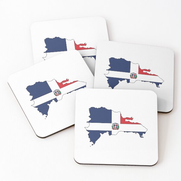 Item preview, Dominican Republic country shape flag designed and sold by Rachael Taylor.