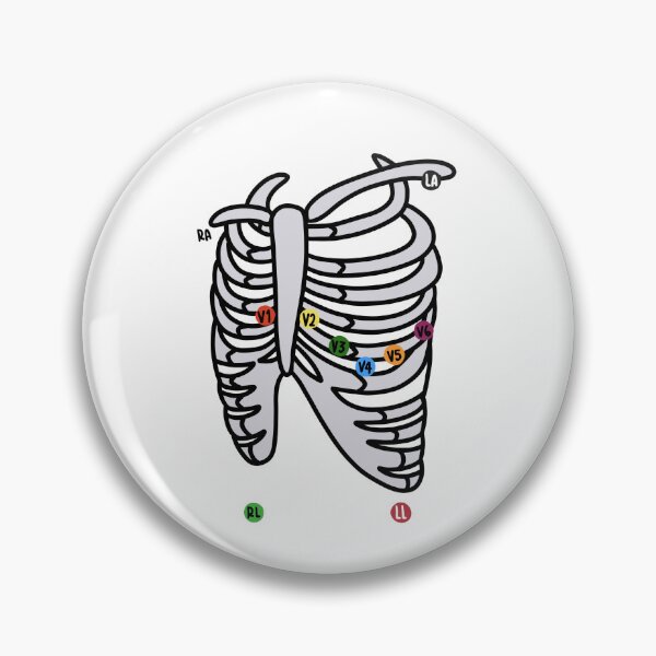 Item preview, Electrodes Placement ECG Grey designed and sold by SofiaSava01.