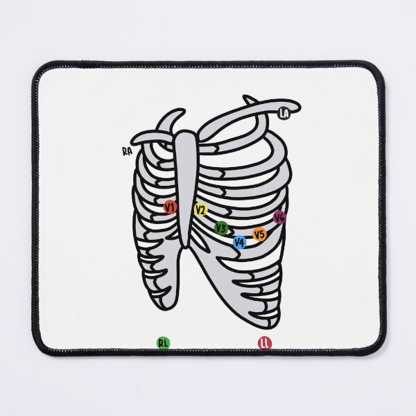 Item preview, Electrodes Placement ECG Grey designed and sold by SofiaSava01.