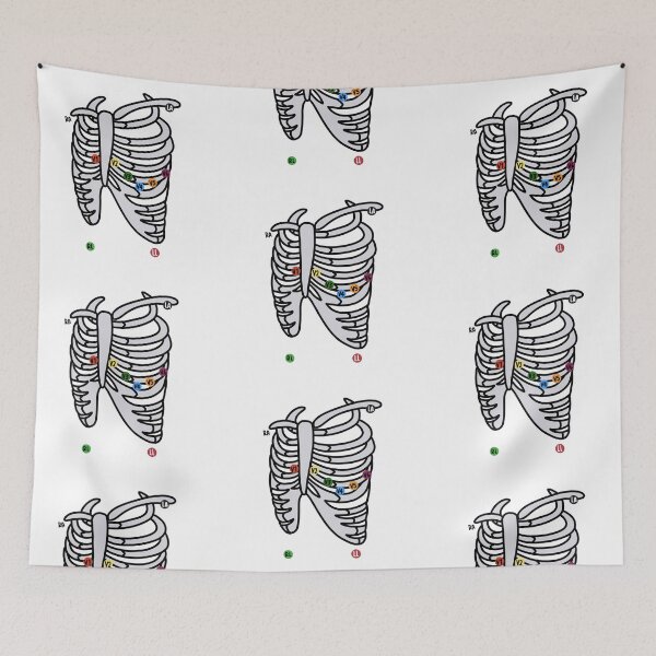 Item preview, Electrodes Placement ECG Grey designed and sold by SofiaSava01.
