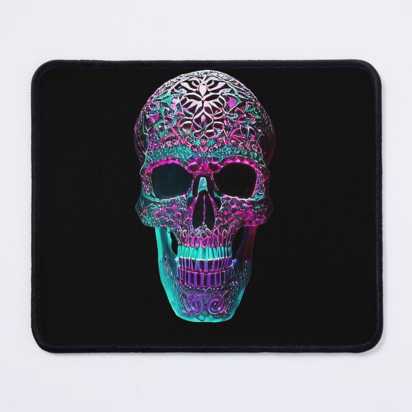Item preview, Blue & Pink Vivid Skull designed and sold by ZipperDragon88.
