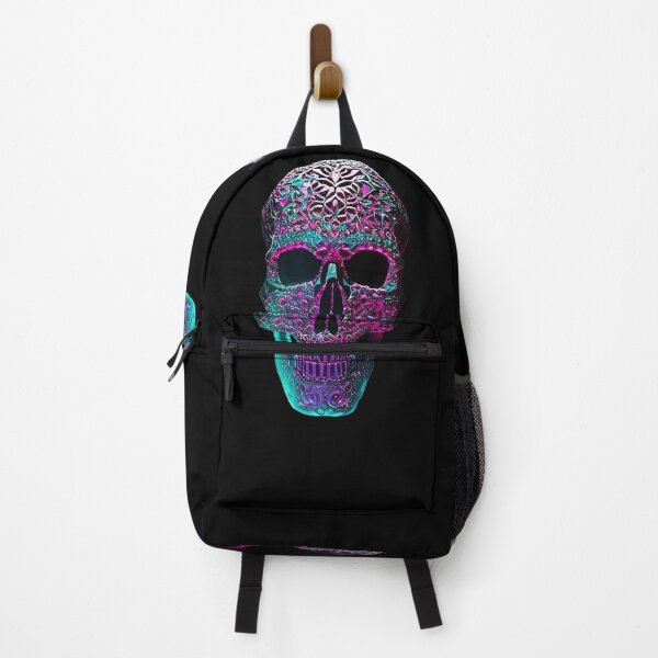 Item preview, Blue & Pink Vivid Skull designed and sold by ZipperDragon88.