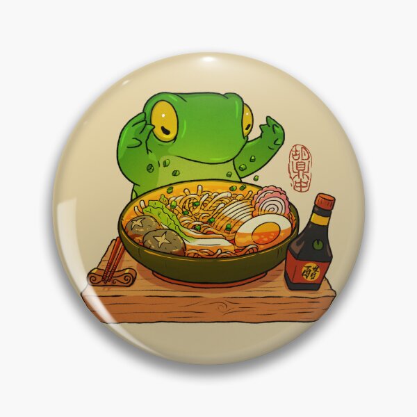 Item preview, frog making ramen art designed and sold by DingHuArt.