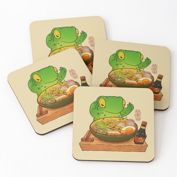 Item preview, frog making ramen art designed and sold by DingHuArt.