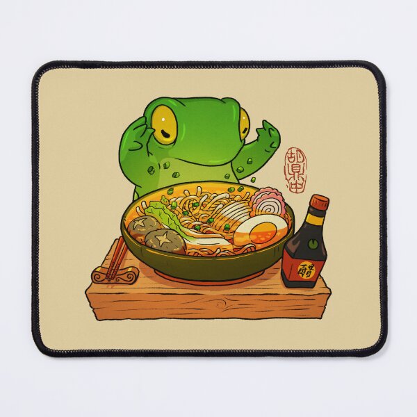 Item preview, frog making ramen art designed and sold by DingHuArt.