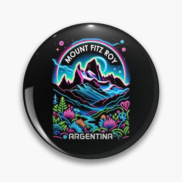Item preview, Mount Fitz Roy Argentina Neon Digital Art designed and sold by SambaStyles.