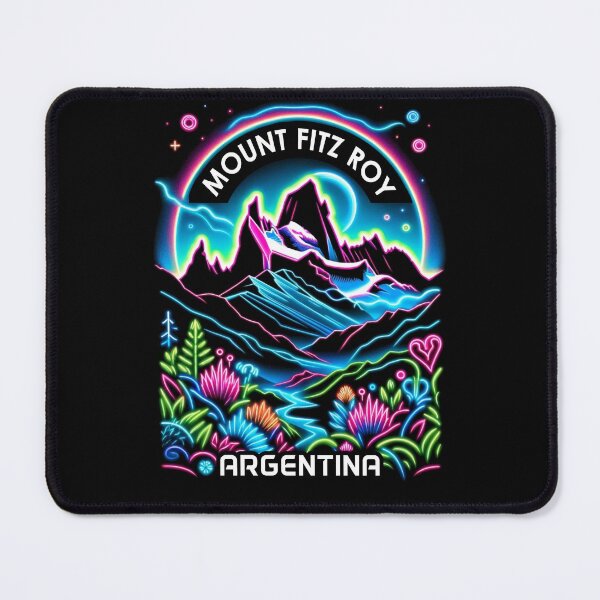 Item preview, Mount Fitz Roy Argentina Neon Digital Art designed and sold by SambaStyles.
