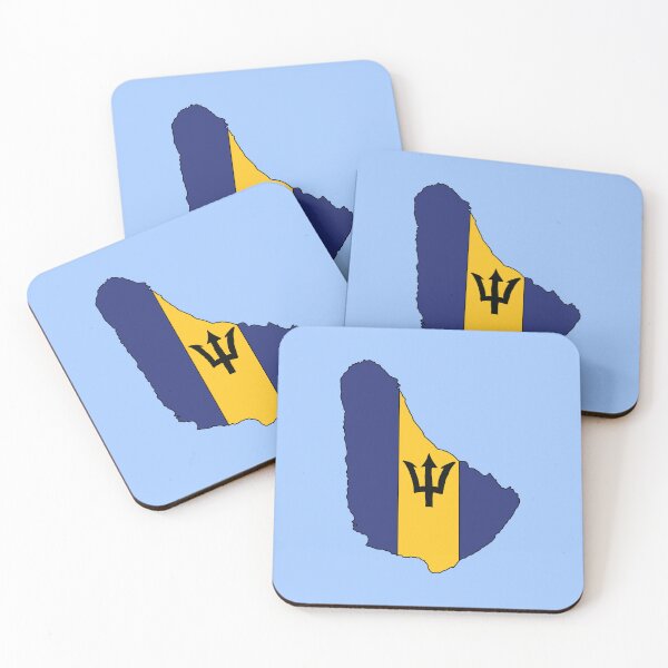Item preview, Barbados country shape flag designed and sold by Rachael Taylor.