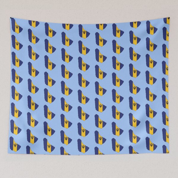 Item preview, Barbados country shape flag designed and sold by Rachael Taylor.