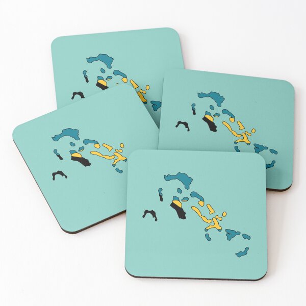 Item preview, Bahamas country shape flag designed and sold by Rachael Taylor.