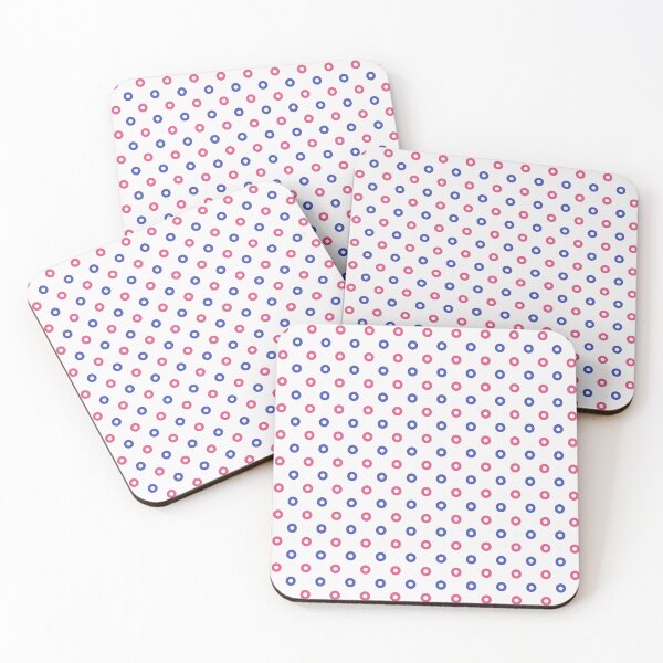 Item preview, Blue White Red Polka Dots Modern Contemporary Print Pattern  designed and sold by VioletsnPansies.