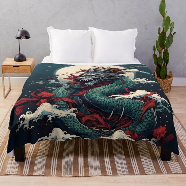 Artikelvorschau, Majestätischer japanischer Drache: Irezumi-Stil entworfen und verkauft von Sakashi-Canvas.