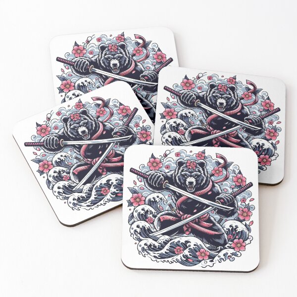 Item preview, The Epic Battle of the Samurai Bear designed and sold by UnrealQuake.