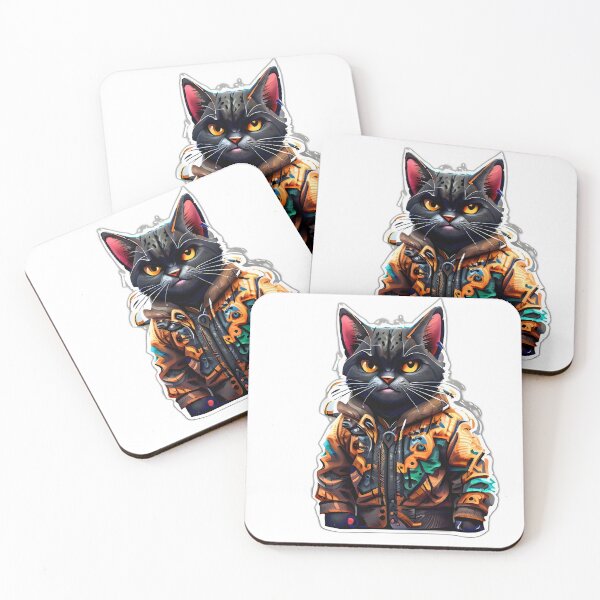 Item preview, A cat wearing a jacket designed and sold by johndesign88.