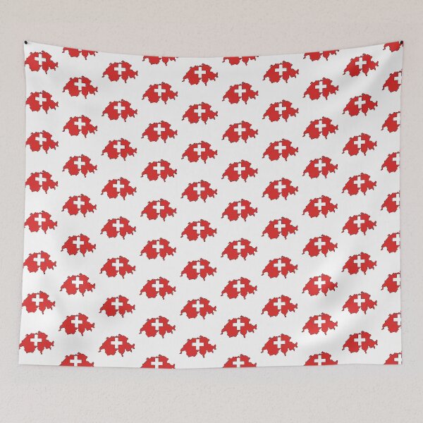 Item preview, Switzerland country shape flag designed and sold by Rachael Taylor.