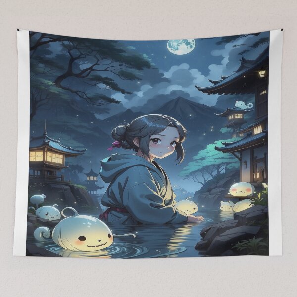Item preview, Anime girl at night designed and sold by saly55887.