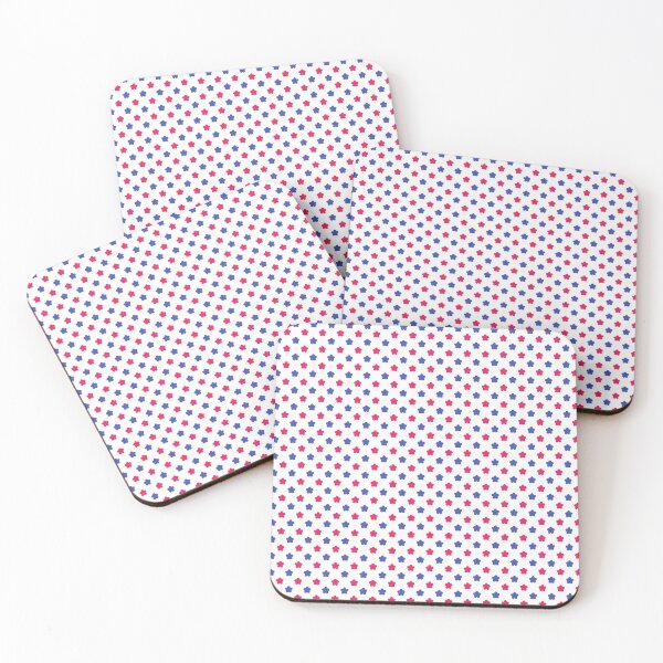 Item preview, Blue White Red Stars Modern Contemporary Print Pattern  designed and sold by VioletsnPansies.