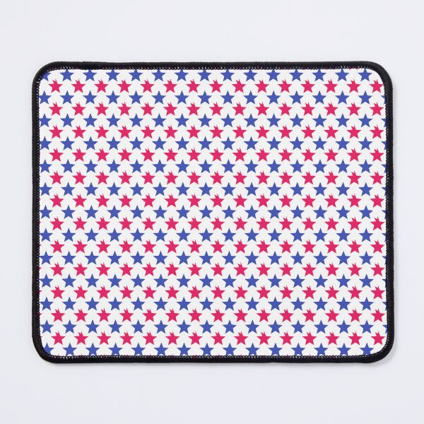Item preview, Blue White Red Stars Modern Contemporary Print Pattern  designed and sold by VioletsnPansies.