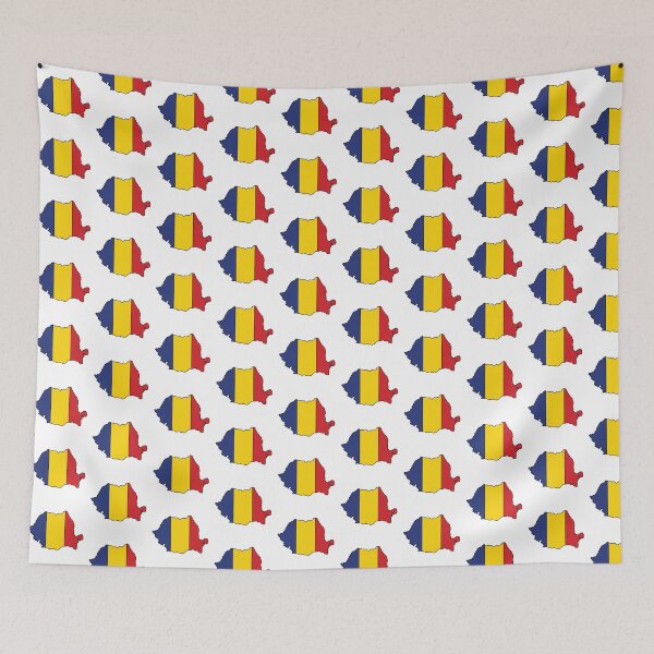Item preview, Romania country shape flag designed and sold by Rachael Taylor.