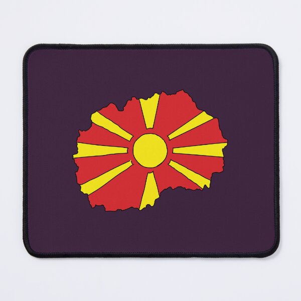 Item preview, North Macedonia country shape flag designed and sold by Rachael Taylor.