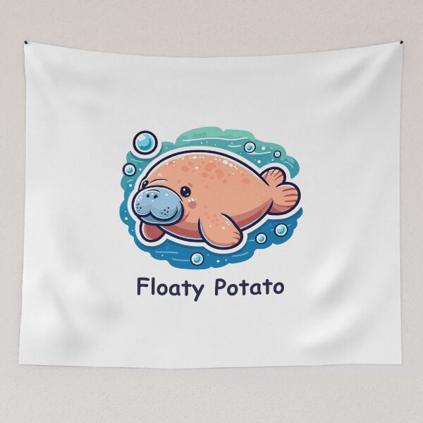 Item preview, Sea Cow Floaty Potato  designed and sold by DinoKate.