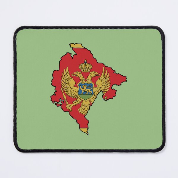 Item preview, Montenegro country shape flag designed and sold by Rachael Taylor.