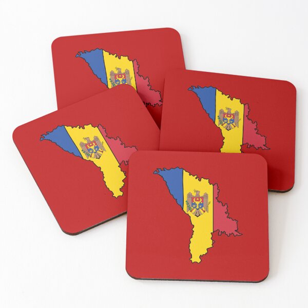 Item preview, Moldova country shape flag designed and sold by Rachael Taylor.