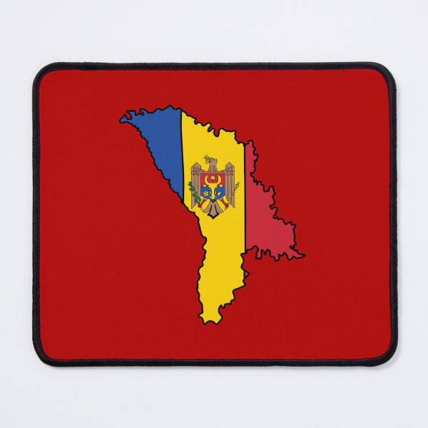 Item preview, Moldova country shape flag designed and sold by Rachael Taylor.