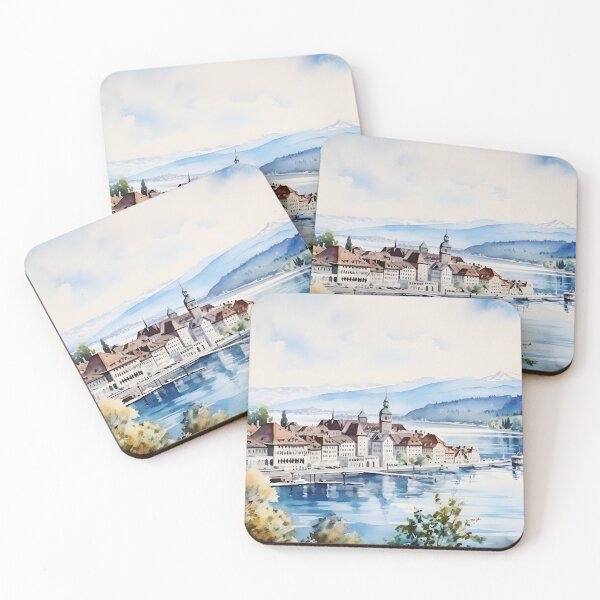 Item preview, Zug Old City Switzerland designed and sold by fluidwatercolor.