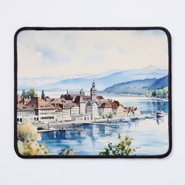 Item preview, Zug Old City Switzerland designed and sold by fluidwatercolor.