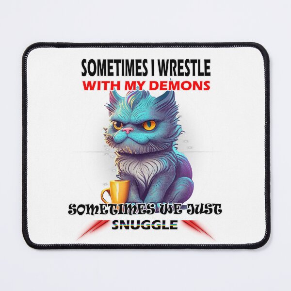 Item preview, Sometimes I wrestle with demons and sometimes we just snuggle  designed and sold by LinkyLankStank.