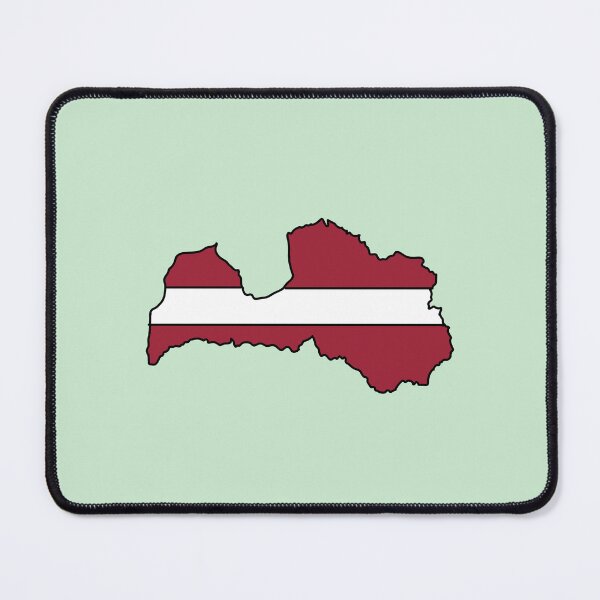 Item preview, Latvia country shape flag designed and sold by Rachael Taylor.