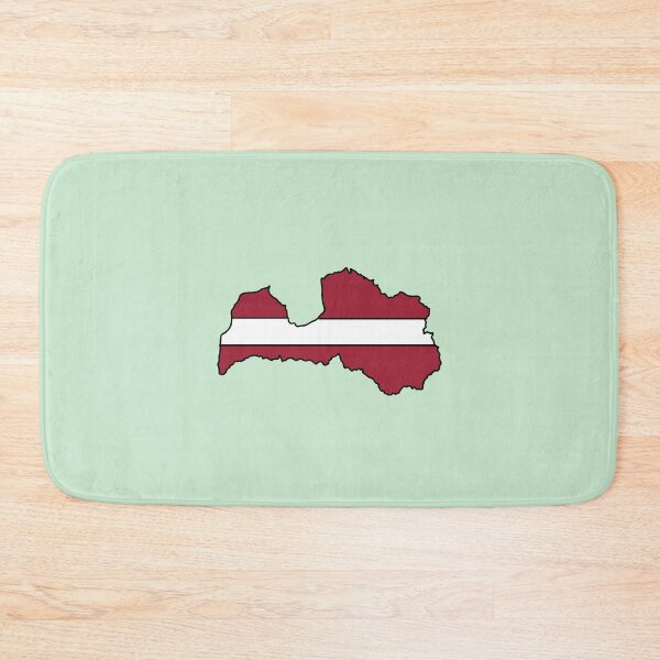 Item preview, Latvia country shape flag designed and sold by Rachael Taylor.