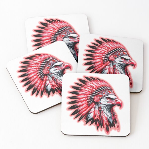 Item preview, Bald Eagle wearing Native American Headdress designed and sold by Blue Raven Designs.