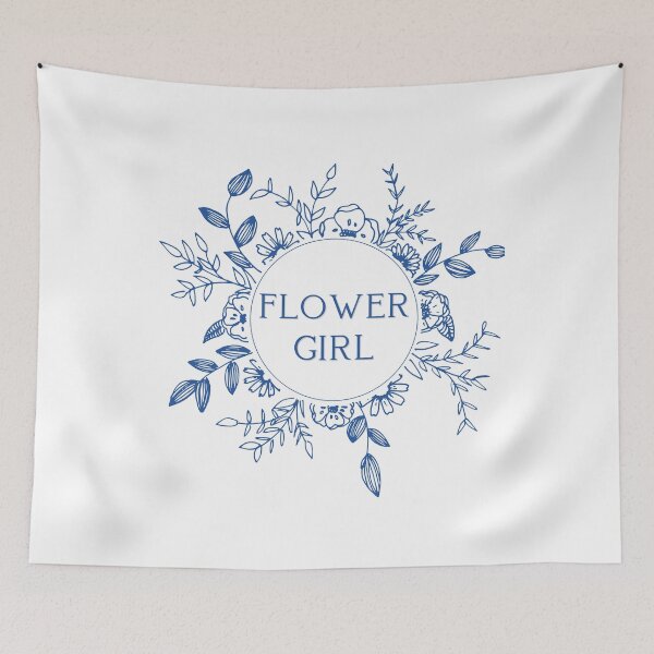 Artikelvorschau, Vintage Blauer Blumenmädchen Hochzeit Blumenring entworfen und verkauft von indepthdesigns.