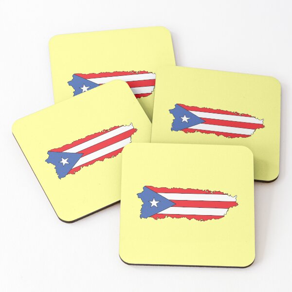 Item preview, Puerto Rico state shape flag designed and sold by Rachael Taylor.