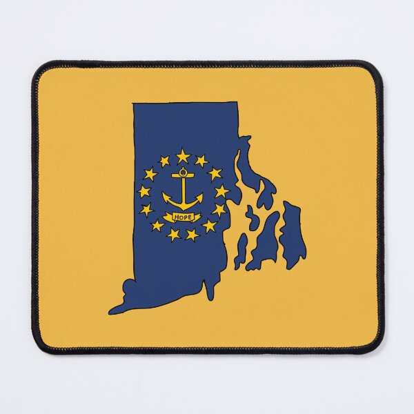 Item preview, Rhode Island state shape flag designed and sold by Rachael Taylor.