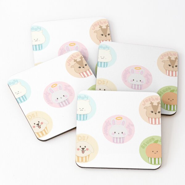 Item preview, Seventeen members cupcake set: Vocal unit (Woozi, Jeonghan, Joshua, DK, and Seungkwan) designed and sold by eggiemel.