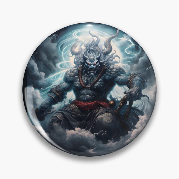 Item preview, Raijin's Roar - Japanese God of Thunder designed and sold by Sakashi-Canvas.