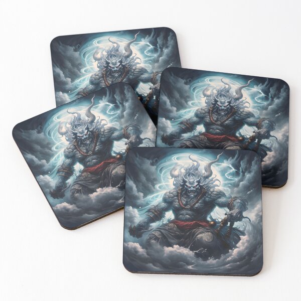Item preview, Raijin's Roar - Japanese God of Thunder designed and sold by Sakashi-Canvas.
