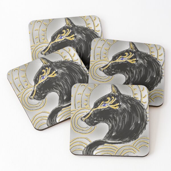 Item preview, Tian Gou - Black & Gold designed and sold by Wolf's Art.
