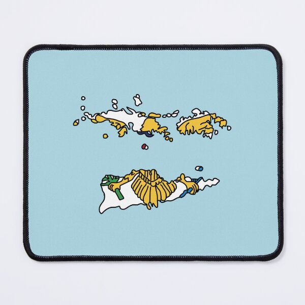 Item preview, U.S. Virgin Islands state shape flag designed and sold by Rachael Taylor.