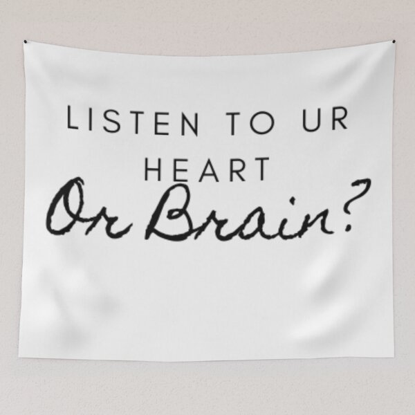 Item preview, Listen to ur heart, or brain?  designed and sold by WifiJW0526.