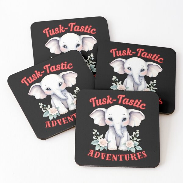 Item preview, Tusk-Tastic Adventures. colorful elephant designed and sold by ElephantVibes.